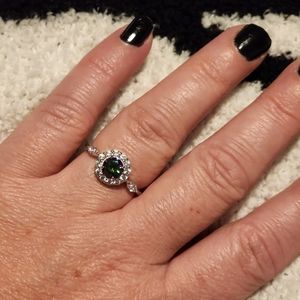 Ring Bomb Rainbow Topaz Sterling Silver Size 9